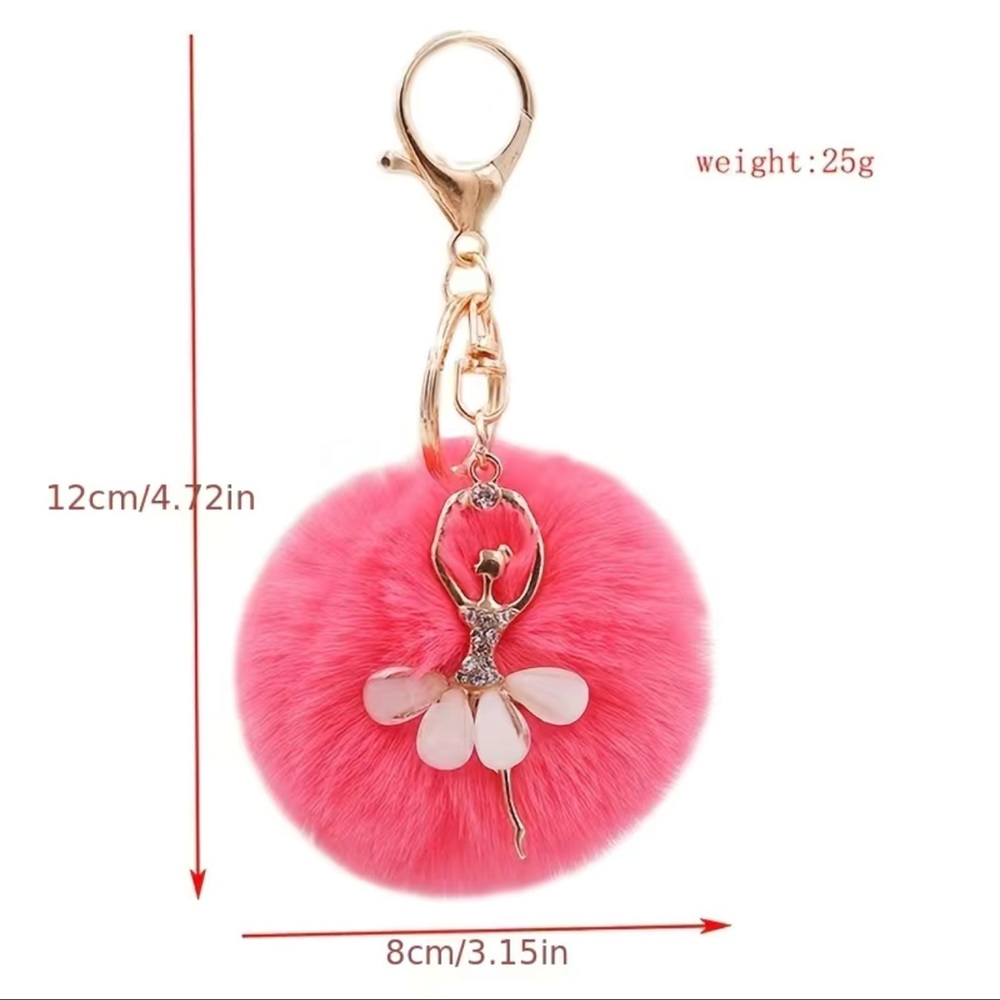 Cute Lavender Ballerina Keyring β Brand New - Picture 2 of 8